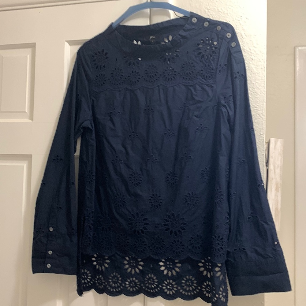 J Crew Eyelet Top 8